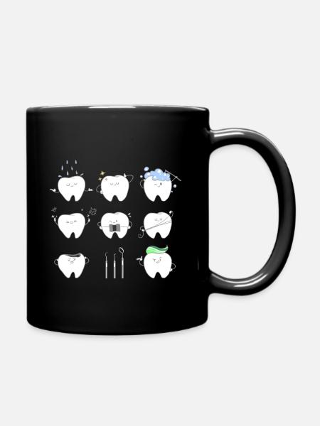Dentiste - T-shirt de dentiste - Dentiste - Dents - Mug uni - noir