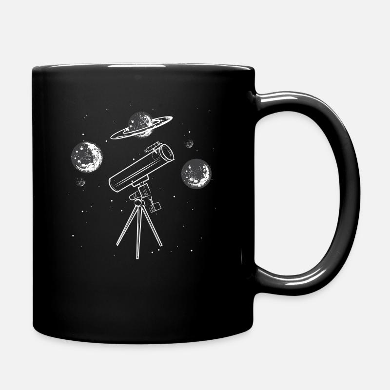 Planète télescope - Mug uni - noir