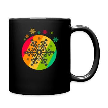 Winter - Tasse einfarbig - Schwarz - Rechts