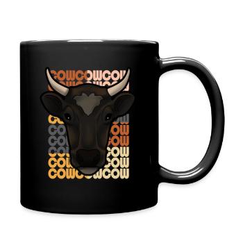 vache - Mug uni - noir - Droite