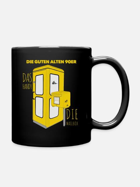 Die guten alten 90er - Tasse einfarbig - Schwarz