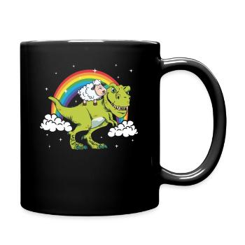 T-Rex Tyrannosaurus dinosaur sheep gift - Full Colour Mug - black - Right
