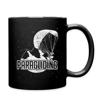 Paragliding Gleitschirm - Tasse einfarbig - Schwarz - Rechts