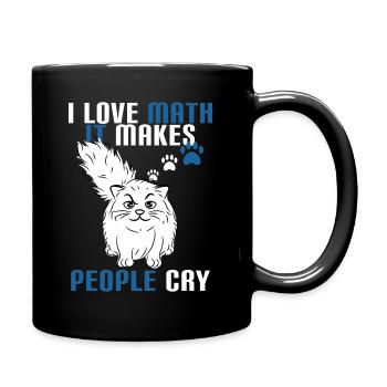 Conception de tee-shirt créative avec le texte "I Love Math It - Mug uni - noir - Droite