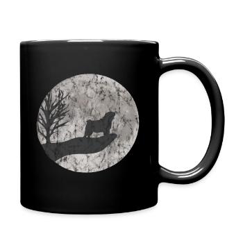 Dessin de carlin utilisé - Mug uni - noir - Droite