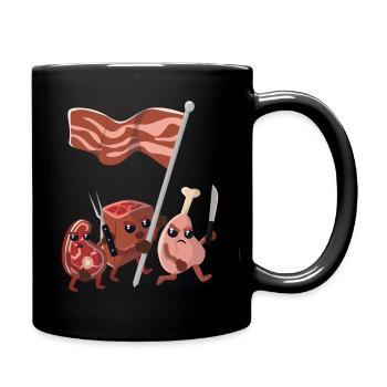 Révolution de la viande - Mug uni - noir - Droite