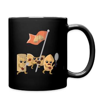 Pasta Nudeln Revolution - Tasse einfarbig - Schwarz - Rechts