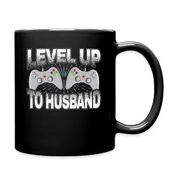 Level Up Husband Verlobter Gamer Verlobung - Tasse einfarbig - Schwarz - Rechts