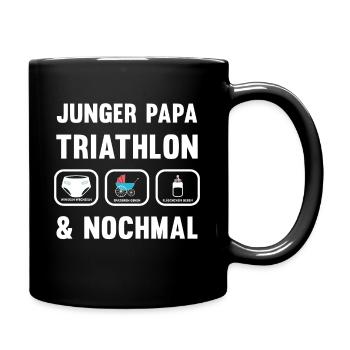 Daddy Baby Triathlon - Gift for Fathers-to-be - Full Colour Mug - black - Right
