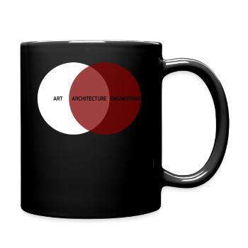 Architektur Kunst Ingenieurwesen Architekt - Tasse einfarbig - Schwarz - Rechts
