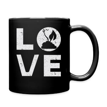 végétalien - Mug uni - noir - Droite