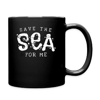 Aimez les océans sauvez les océans. - Mug uni - noir - Droite