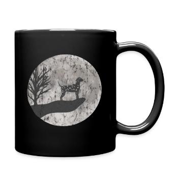 Dalmate dessin look used - Mug uni - noir - Droite