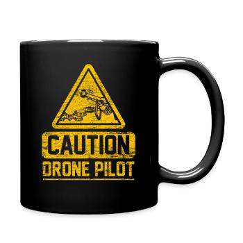 Drone Airplane Camera - Full Colour Mug - black - Right