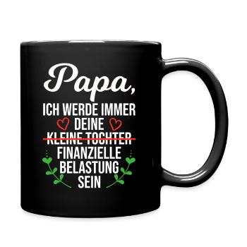 Dad Daughter Saying Financial Burden Gift - Full Colour Mug - black - Right