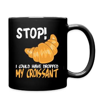 Funny Croissant France Saying - Full Colour Mug - black - Right