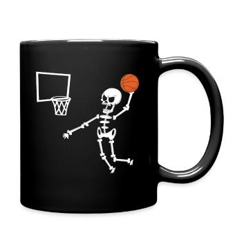 Skelett Sprung - Tasse einfarbig - Schwarz - Rechts