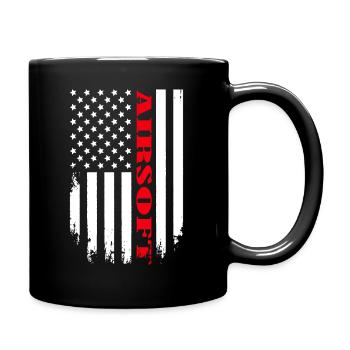 Patriotic Airsoft Player - Flag - Tasse einfarbig - Schwarz - Rechts