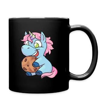 Vereinigungsgeschenk für Einhörner - Keks - Tasse einfarbig - Schwarz - Rechts