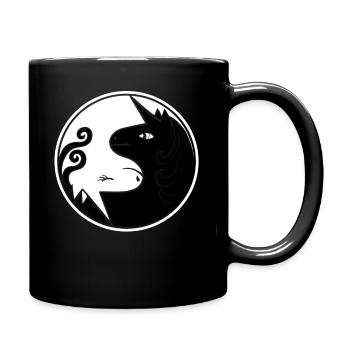 Cadeau effrayant de fête d'halloween de licorne noire unique - Mug uni - noir - Droite