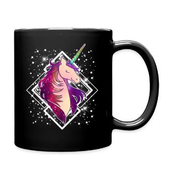 Cadeau magique drôle étincelant et éblouissant de licorne - Mug uni - noir - Droite