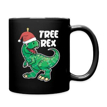 Tree Rex Weihnachten - Tasse einfarbig - Schwarz - Rechts