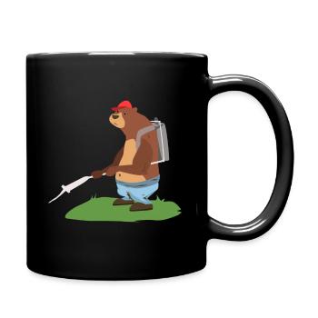 Kammerjäger Bär Plage Kontrolle Arbeiter Geschenk - Tasse einfarbig - Schwarz - Rechts