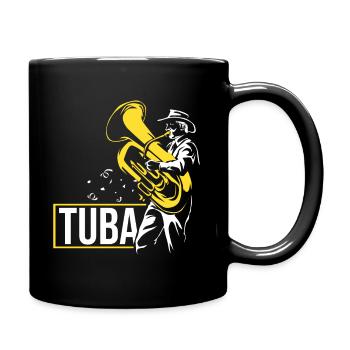 Tuba tubist music instrument gift - Full Colour Mug - black - Right