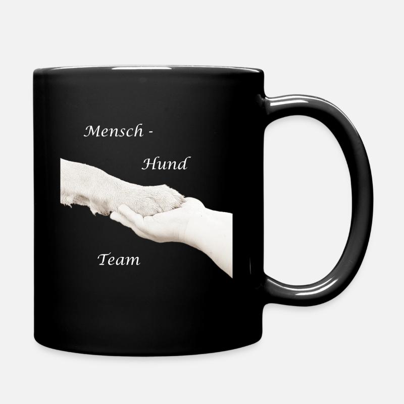 homme chien équipe patte blanc - Mug uni - noir