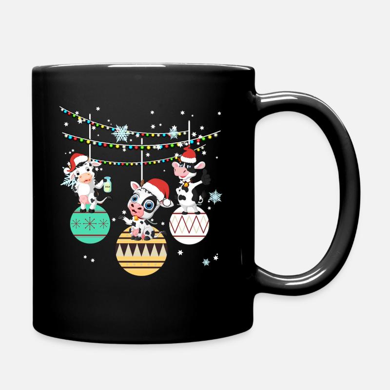 Kuh Kühe Landwirt Bauer Weihnachten Geschenk - Tasse einfarbig - Schwarz