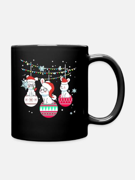 Hase Kaninchen Hasen Weihnachten Geschenk - Tasse einfarbig - Schwarz