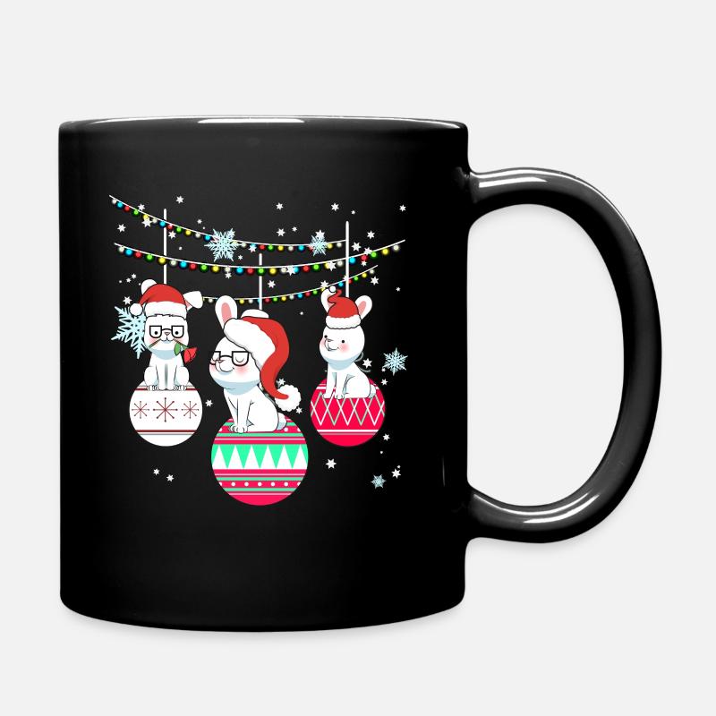 Hase Kaninchen Hasen Weihnachten Geschenk - Tasse einfarbig - Schwarz