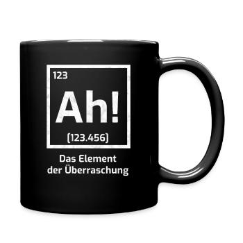Ah! The element of surprise - Full Colour Mug - black - Right