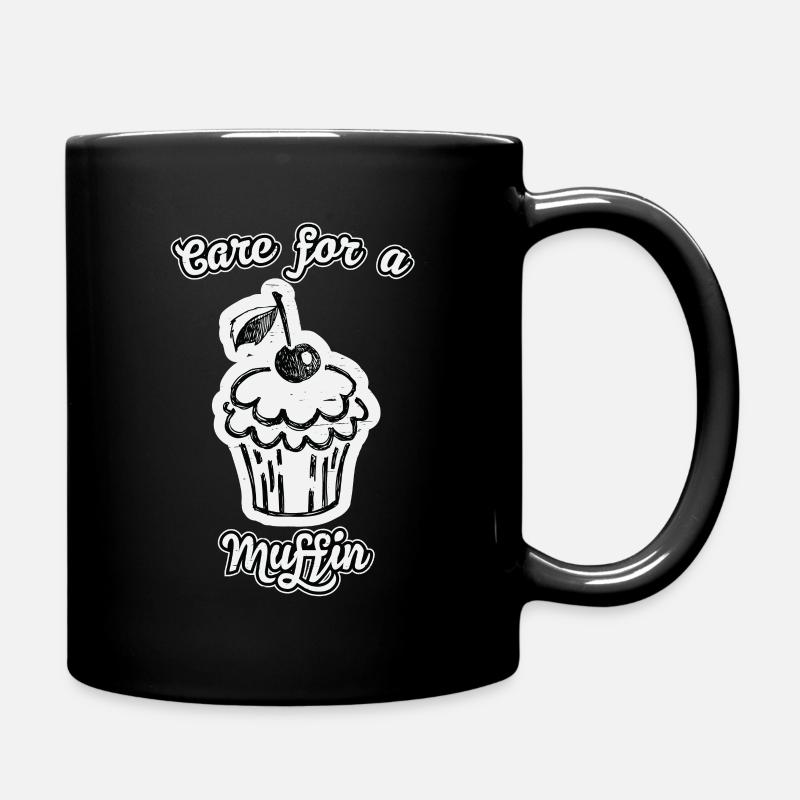 Muffin - Tasse einfarbig - Schwarz