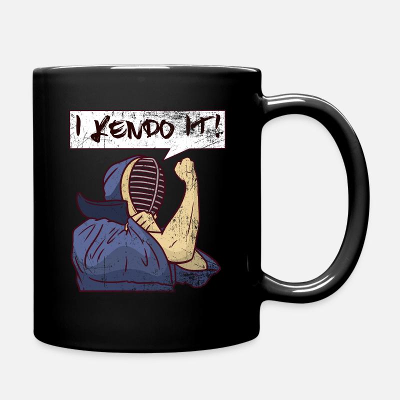 Kendo Japanisch Bambus Kampfsport Geschenk - Tasse einfarbig - Schwarz