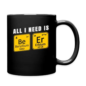 Chemie Bierarbeit Wissenschaft - Tasse einfarbig - Schwarz - Rechts