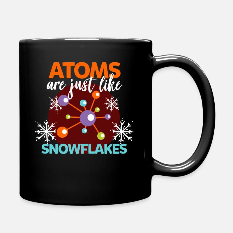 flocons de neige chimiste de Noël science atomique - Mug uni - noir