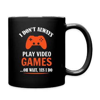 Gaming - Tasse einfarbig - Schwarz - Rechts