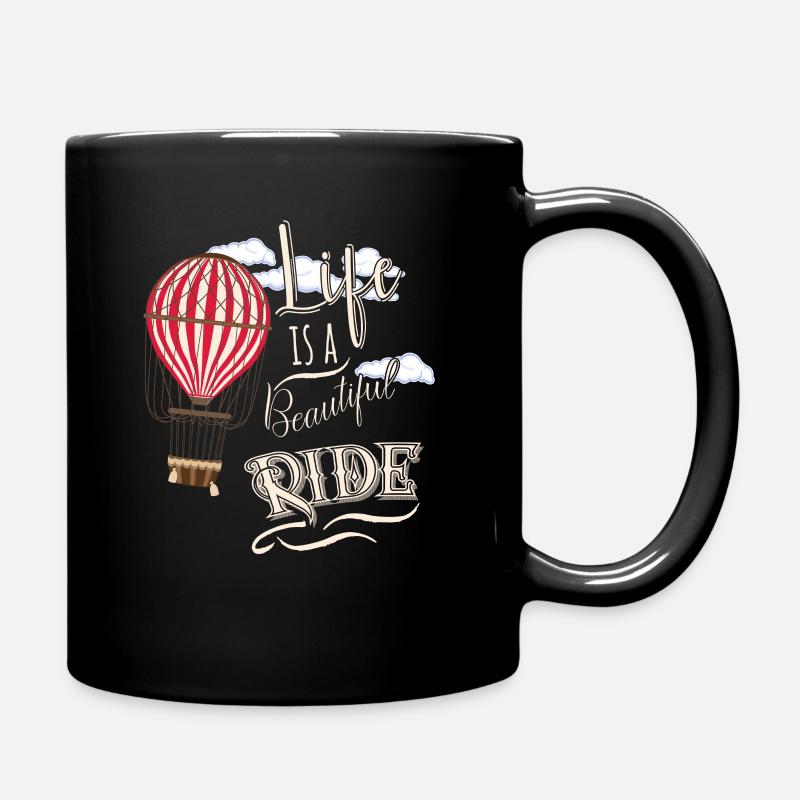 Optimiste pour les montgolfières rétro - Mug uni - noir