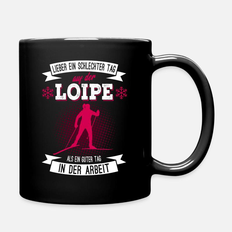 Cooles Langlauf Wintersport Loipe Frauen Geschenk - Tasse einfarbig - Schwarz