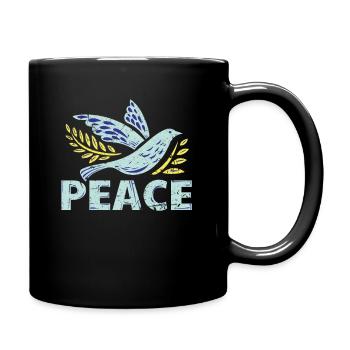 Frieden Symbol - Tasse einfarbig - Schwarz - Rechts