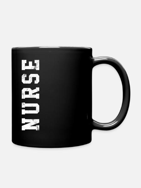 Krankenschwester - Tasse einfarbig - Schwarz