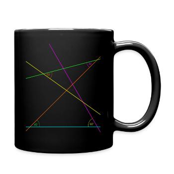 Wissenschaft Neon Winkel Geometrie Mathematik - Tasse einfarbig - Schwarz - Rechts