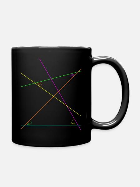 Science Neon Angle Geometry Mathematics - Full Colour Mug - black