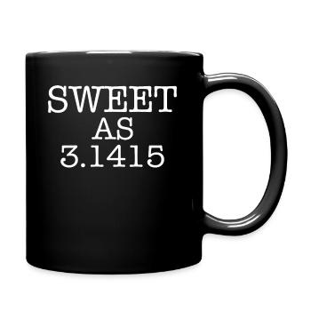 Mathe Zahl Pi - Tasse einfarbig - Schwarz - Rechts