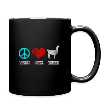 Peace lamas - Full Colour Mug - black - Right