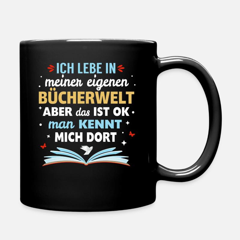 Wir lieben Bücher - Tasse einfarbig - Schwarz