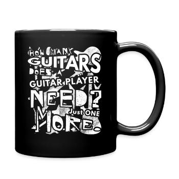 How Many Guitars Does a Guitar Player Need? Funny - Full Colour Mug - black - Right