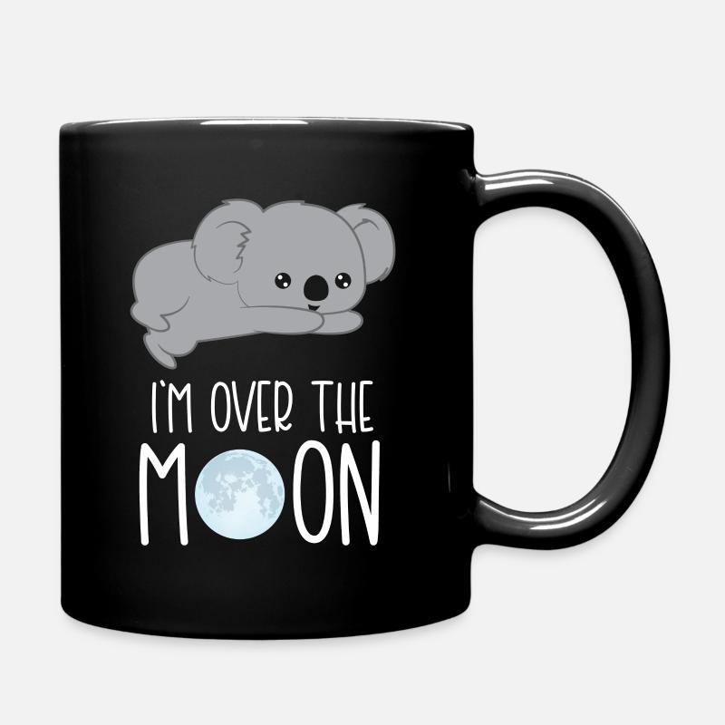 Koala – Koalabär – Koalafan – Geschenk - Mond - Tasse einfarbig - Schwarz