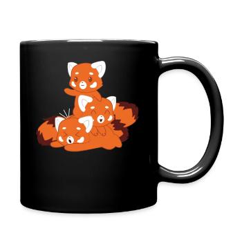Little Panda - Red Panda - Family - Gift - Full Colour Mug - black - Right